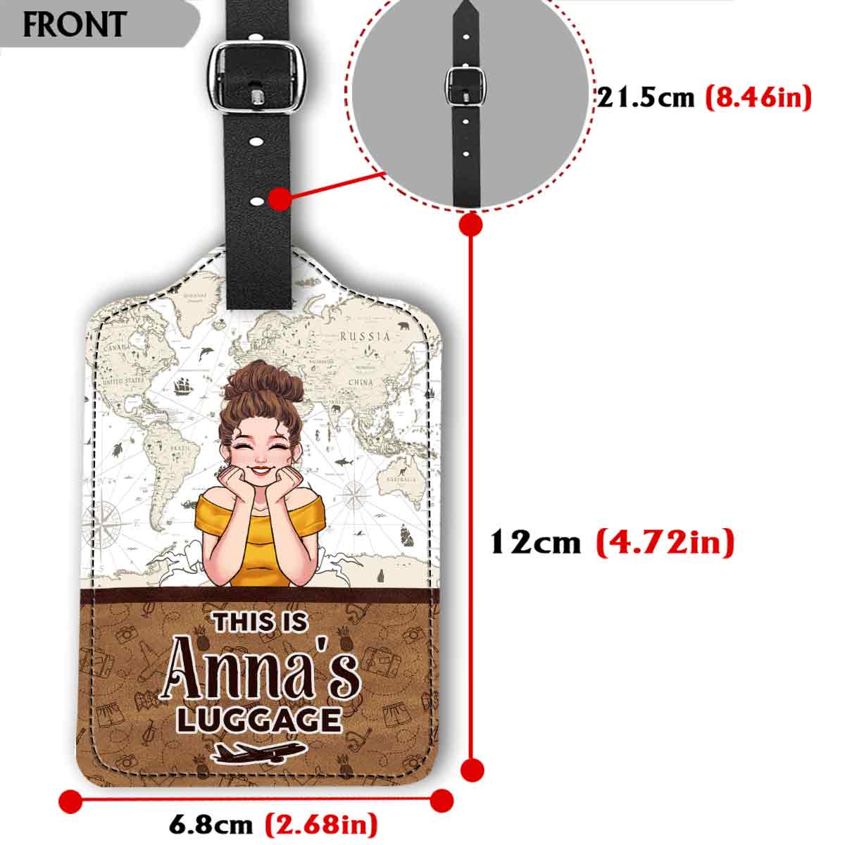 Ceci est mon bagage - Étiquette de bagage de voyage personnalisée en cuir