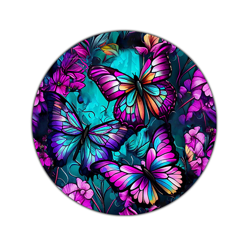 Magnifiques papillons - Tapis rond papillon