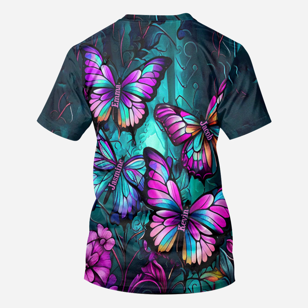 T-shirt personnalisé « Papillons de grand-mère »