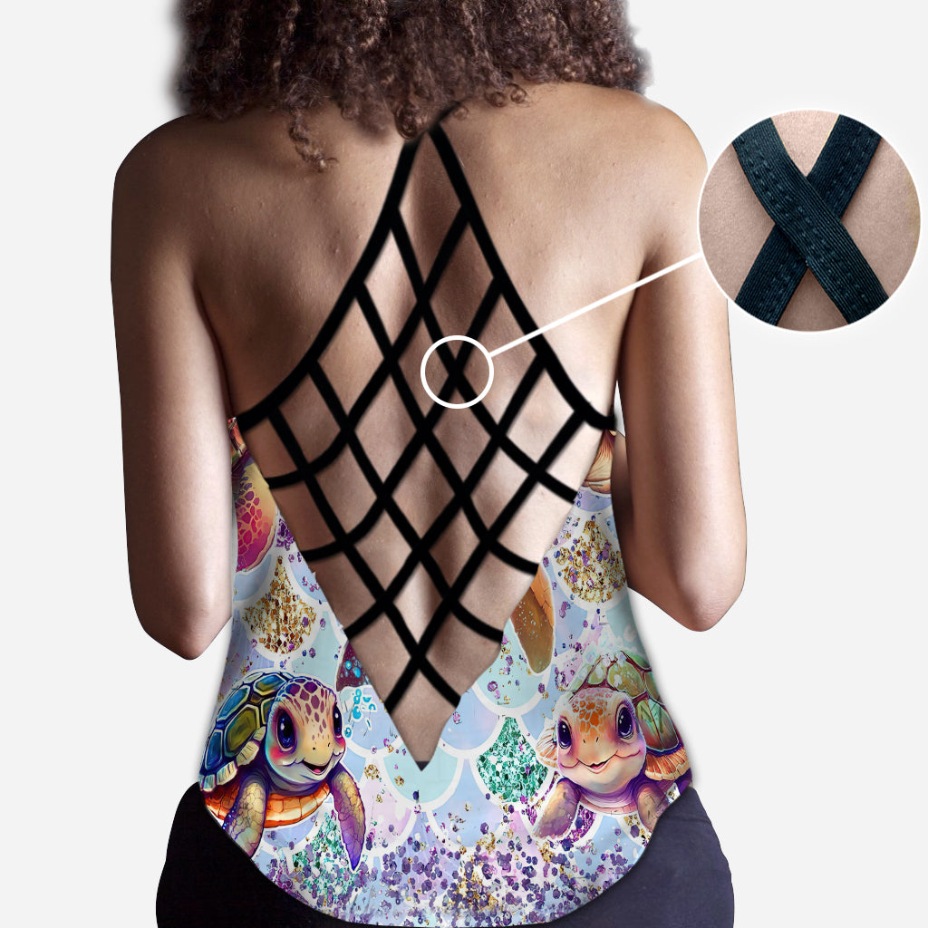 Salty Little Beach - Débardeur personnalisé avec croix de tortue