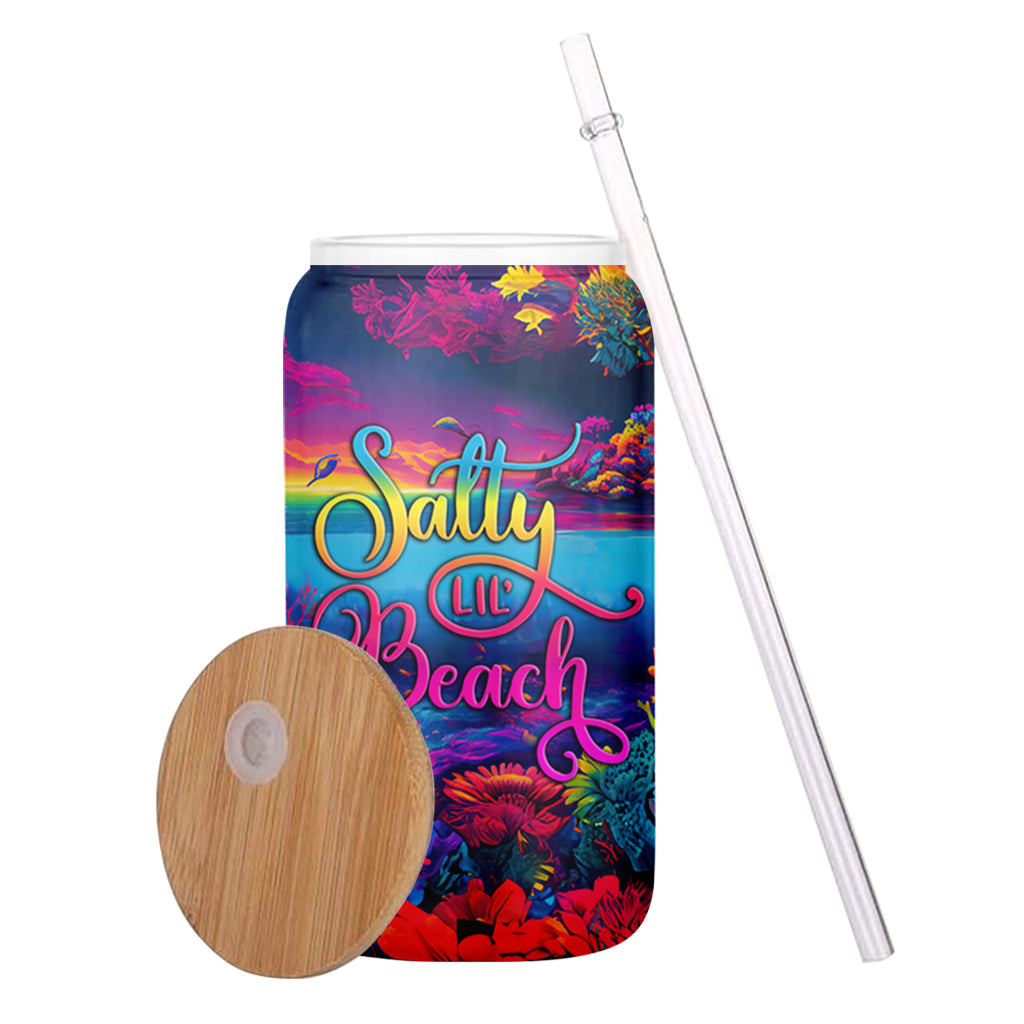 Salty Lil' Beach - Verre à canette personnalisé en forme de tortue