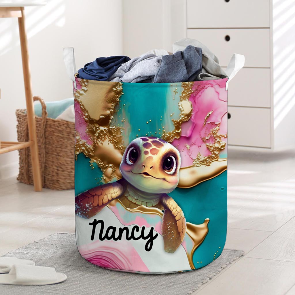Salty Lil' Beach - Panier de rangement personnalisé pour tortues
