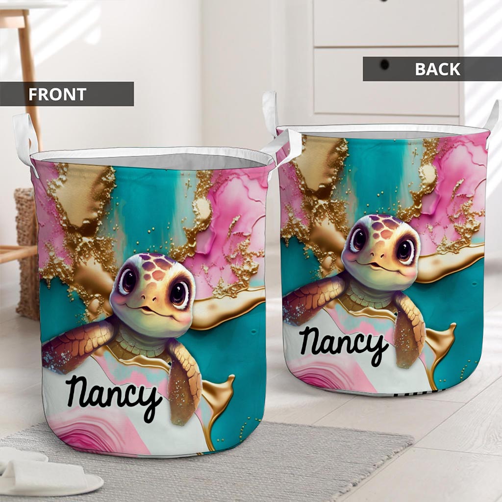 Salty Lil' Beach - Panier de rangement personnalisé pour tortues