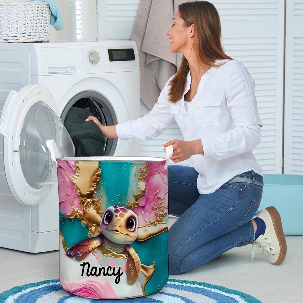 Salty Lil' Beach - Panier de rangement personnalisé pour tortues