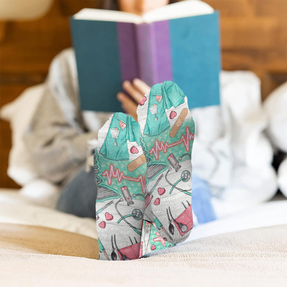 Vie d'infirmière - Chaussettes d'infirmière personnalisées