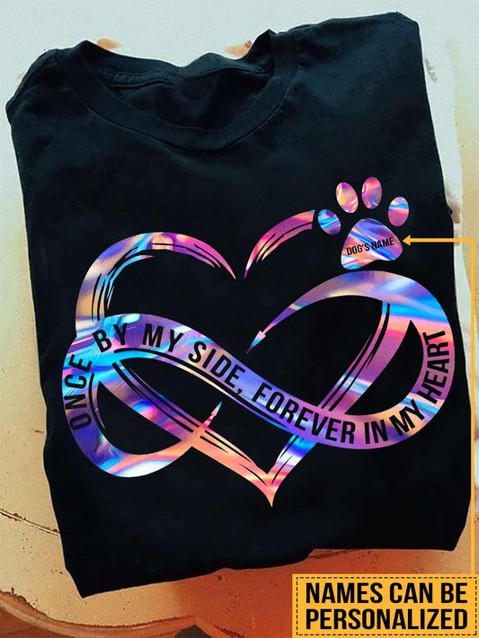 T-shirt et sweat à capuche personnalisés « Once By My Side » pour chien