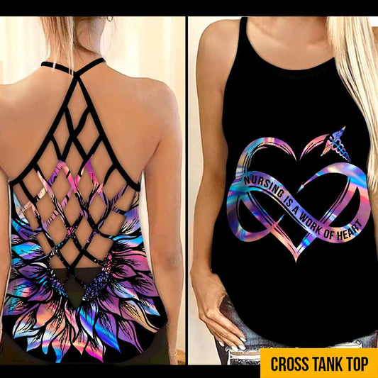 Les soins infirmiers sont un travail de cœur (Débardeur à croix)