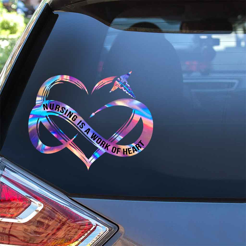 Les soins infirmiers sont un travail de cœur (autocollant complet)