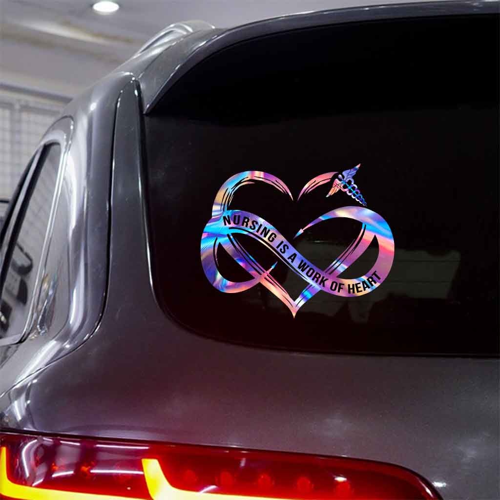 Les soins infirmiers sont un travail de cœur (autocollant complet)