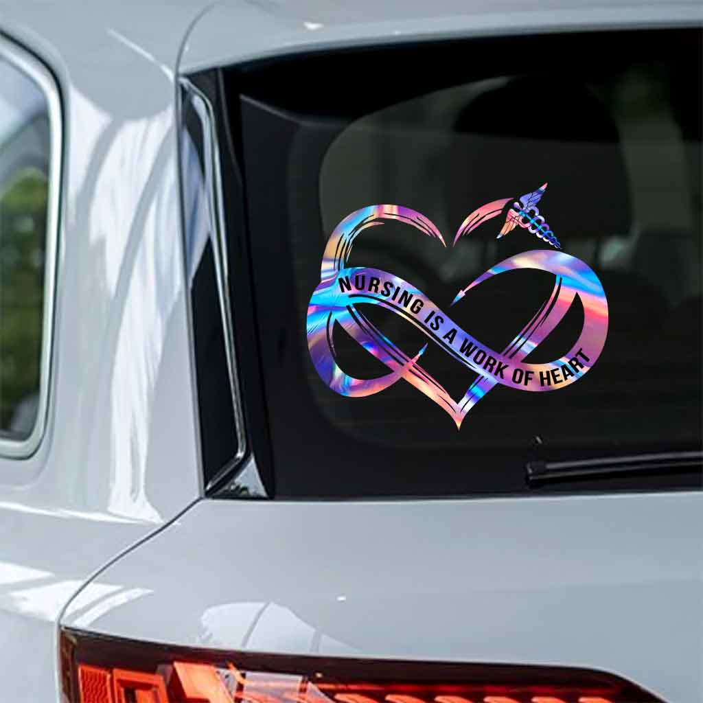 Les soins infirmiers sont un travail de cœur (autocollant complet)