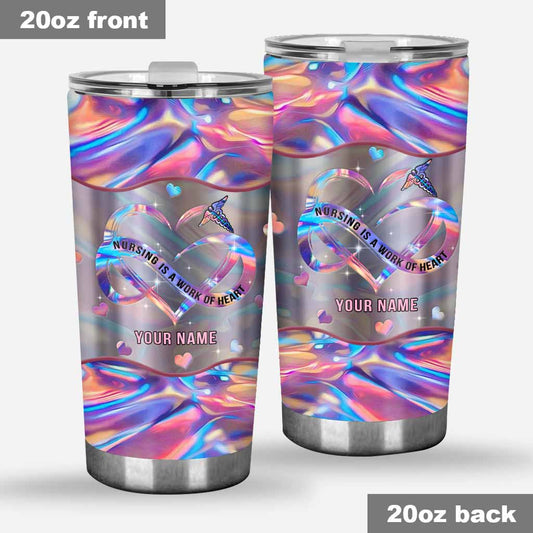 Les soins infirmiers sont un travail de cœur - Gobelet personnalisé