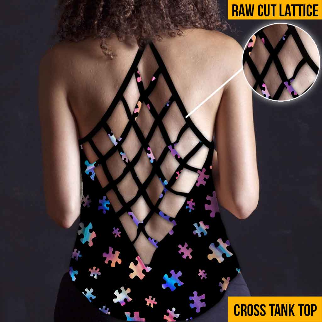 L'amour n'a pas besoin de mots - Débardeur croix pour la sensibilisation à l'autisme