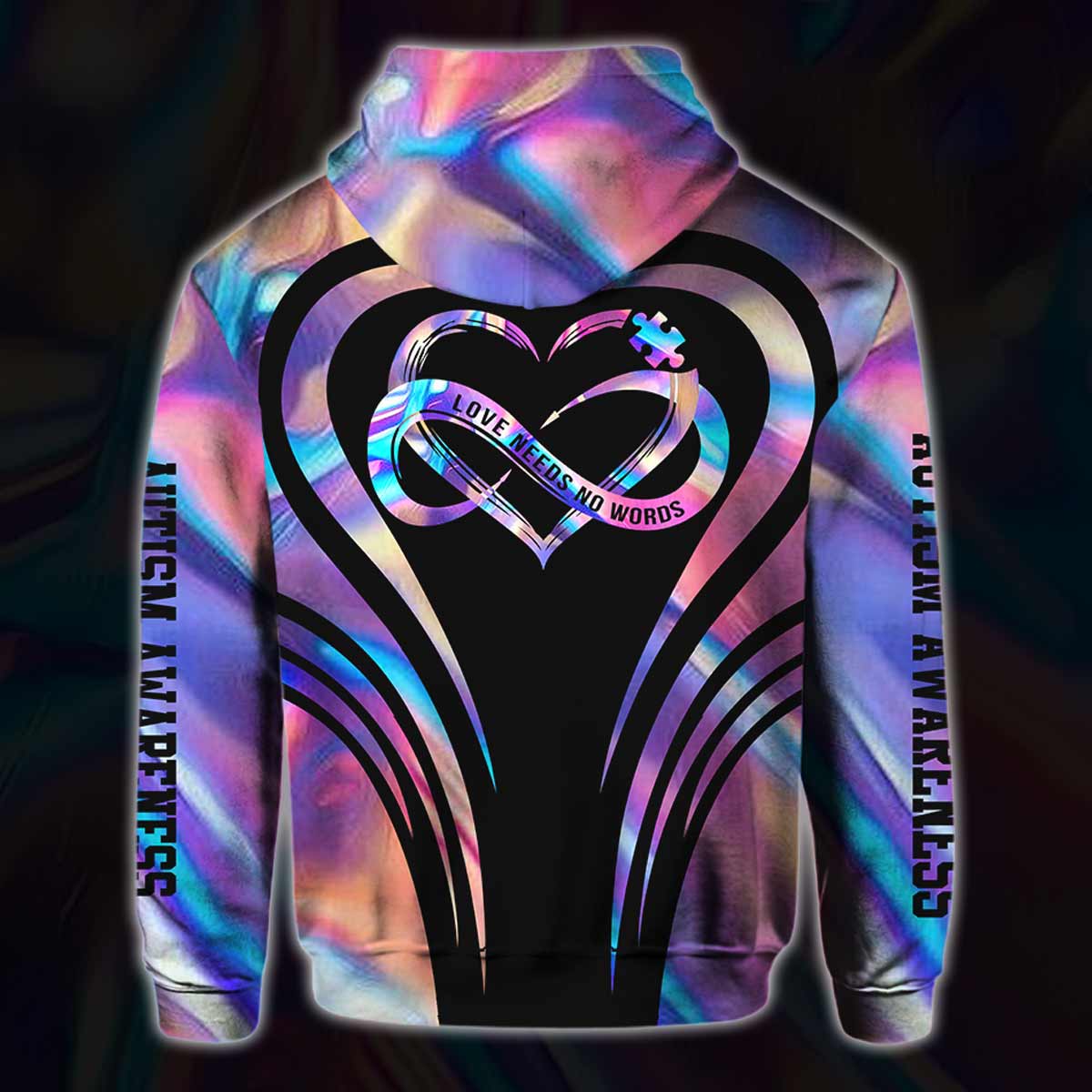 L'amour n'a pas besoin de mots - T-shirt et sweat à capuche de sensibilisation à l'autisme