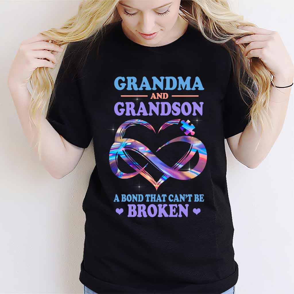 T-shirt et sweat à capuche personnalisés « Grand-mère et petit-fils » pour la sensibilisation à l’autisme