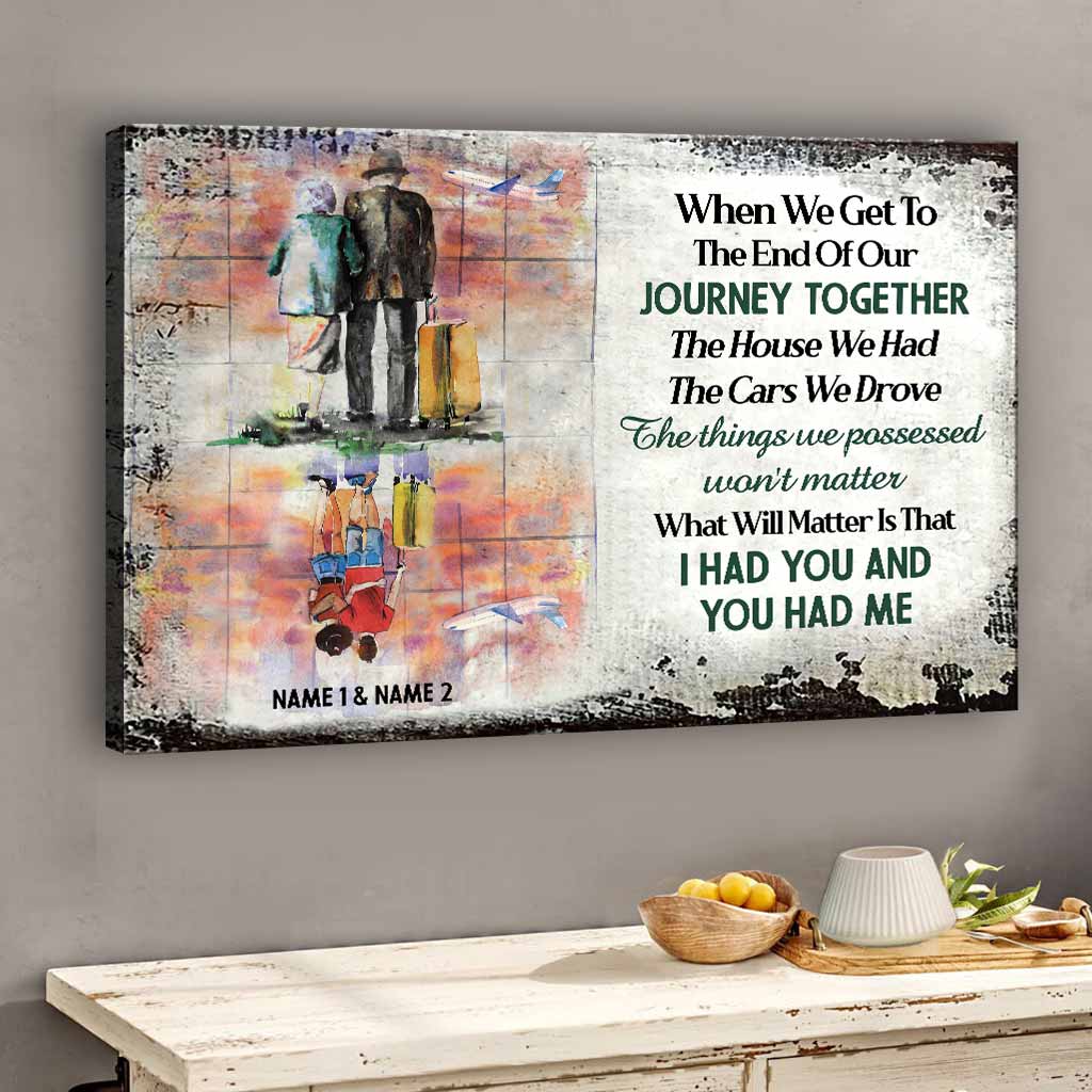 Quand nous arriverons à la fin de notre vie ensemble - Toile et affiche personnalisées pour couples en voyage