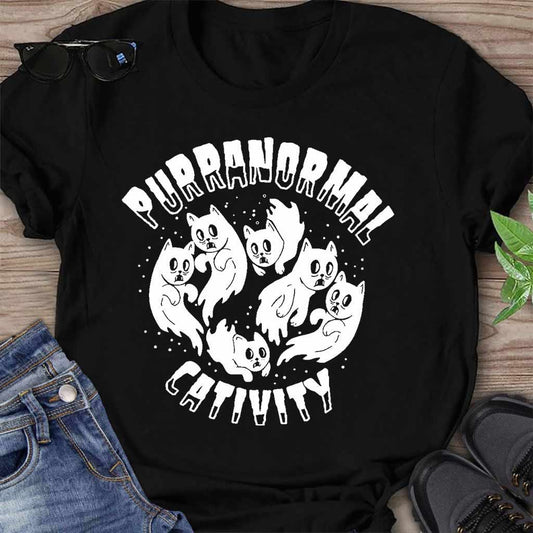 Purranormal Cativity Halloween - T-shirt et sweat à capuche chat 082021