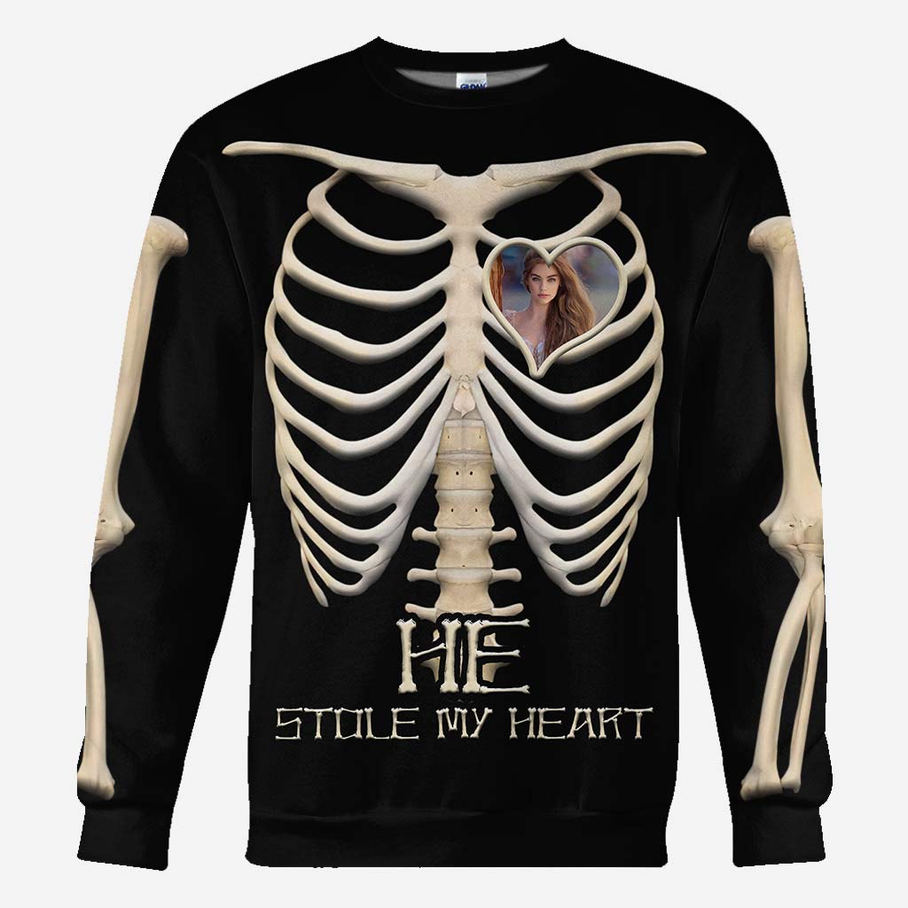 She Stole My Heart Halloween - Couple Personalized All Over T-shirt and Hoodie