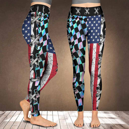 Leggings Love Racing aux couleurs du drapeau -
