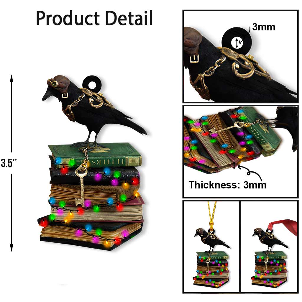 Gardien du savoir - Ornement de Noël en forme de livre (Imprimé des deux côtés)