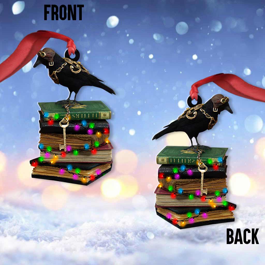 Gardien du savoir - Ornement de Noël en forme de livre (Imprimé des deux côtés)
