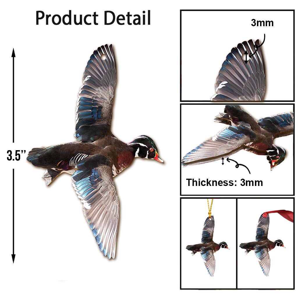 Collection Canard branchu - Ma collection de chasse - Ornement de Noël (Imprimé des deux côtés)