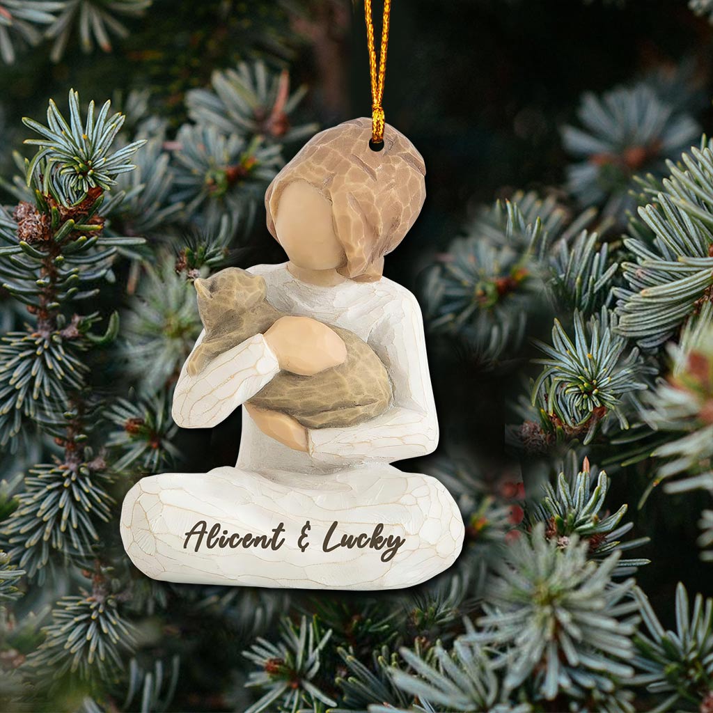 Meilleure maman chat du monde - Ornement de Noël personnalisé avec motif 3D imprimé (imprimé des deux côtés)