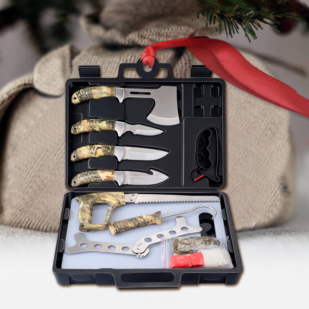 Kit de couteau de chasse - Décoration de Noël (Imprimé des deux côtés)