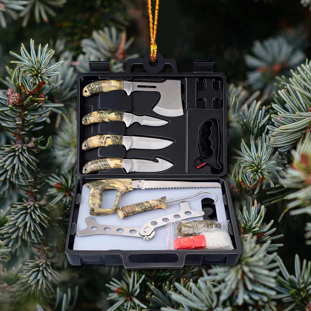 Kit de couteau de chasse - Décoration de Noël (Imprimé des deux côtés)