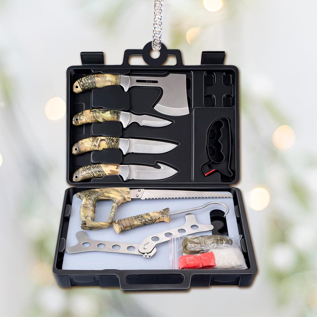 Kit de couteau de chasse - Décoration de Noël (Imprimé des deux côtés)