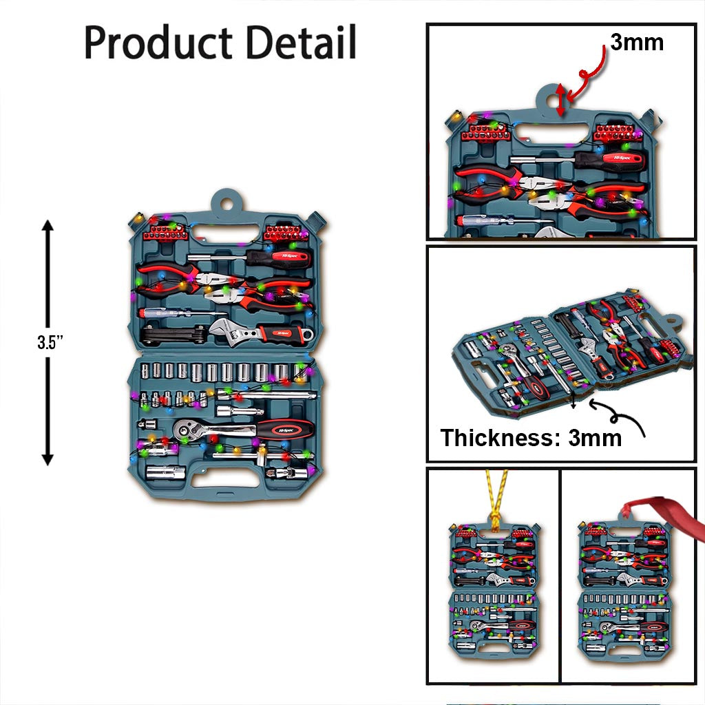 Tout ce que je veux pour Noël - Ornement de mécanicien (Imprimé des deux côtés)