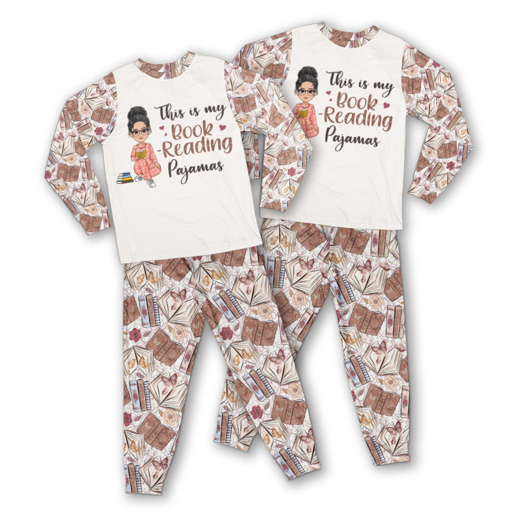 Voici mon pyjama de lecture - Ensemble pyjama personnalisé sur le thème des livres