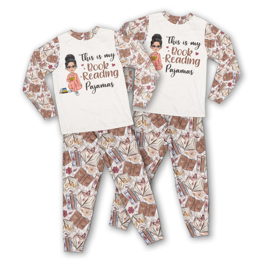 Voici mon pyjama de lecture - Ensemble pyjama personnalisé sur le thème des livres