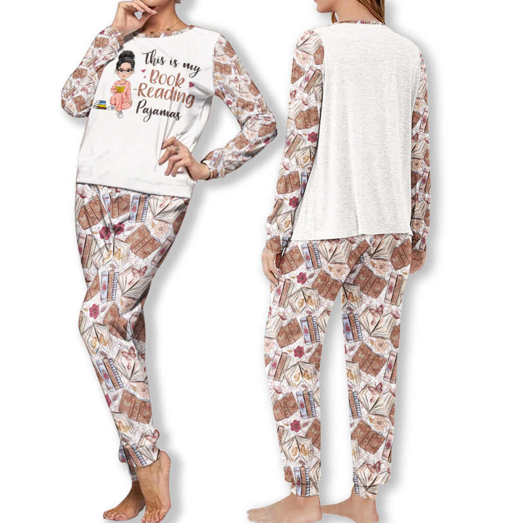 Voici mon pyjama de lecture - Ensemble pyjama personnalisé sur le thème des livres