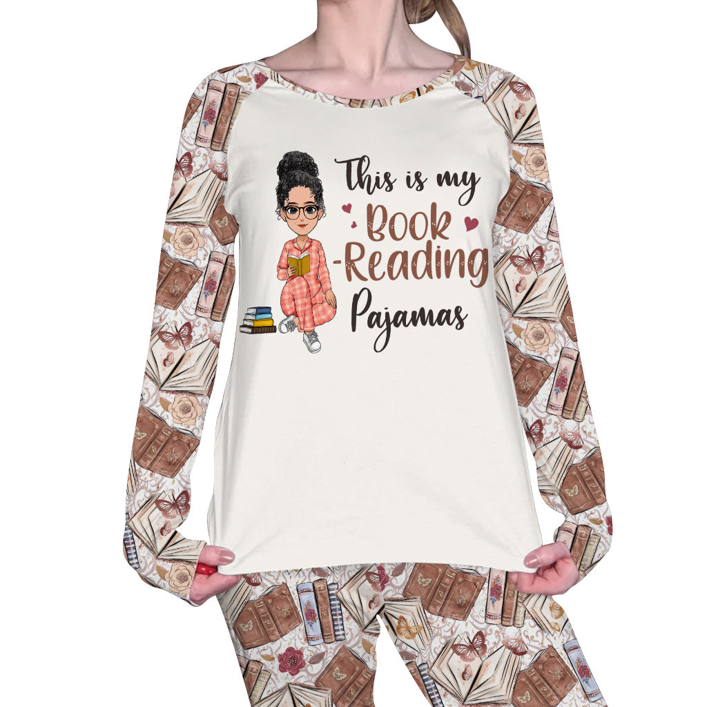 Voici mon pyjama de lecture - Ensemble pyjama personnalisé sur le thème des livres