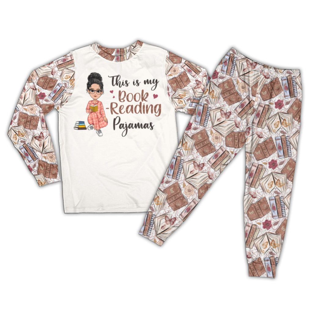 Voici mon pyjama de lecture - Ensemble pyjama personnalisé sur le thème des livres