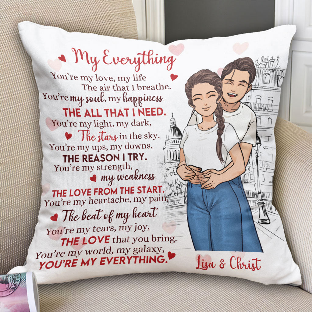 Mon Tout - Coussin décoratif personnalisé pour couple