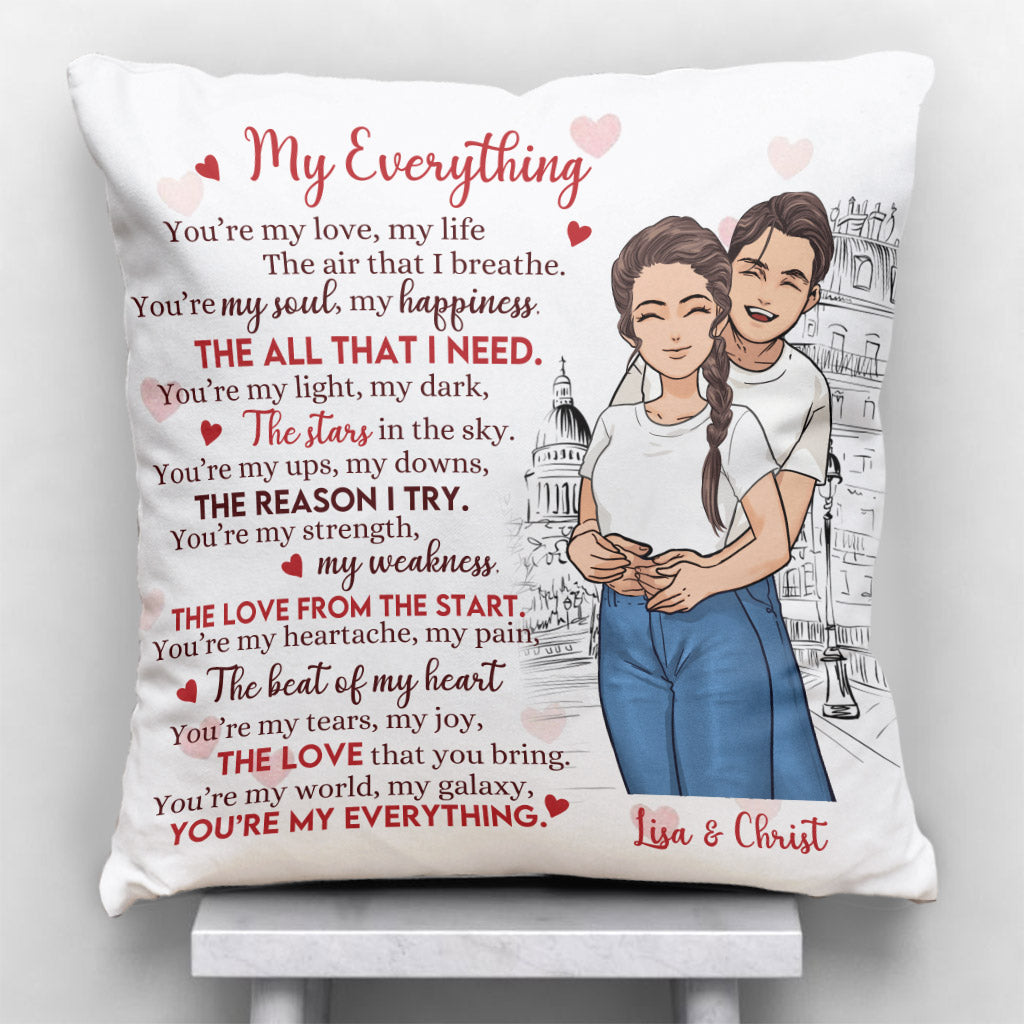 Mon Tout - Coussin décoratif personnalisé pour couple
