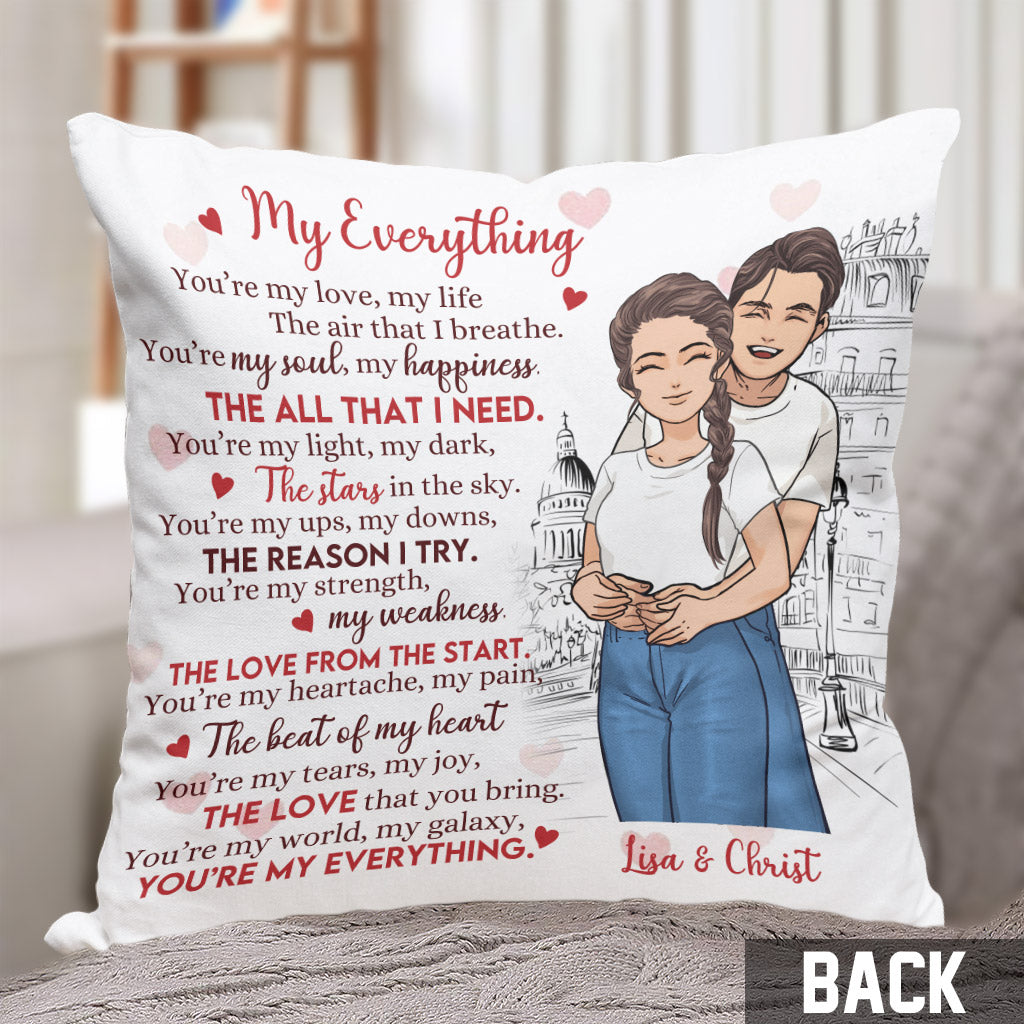 Mon Tout - Coussin décoratif personnalisé pour couple