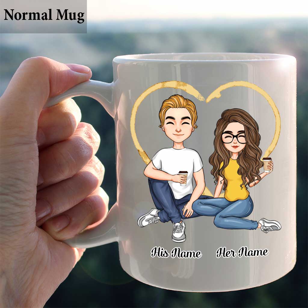 Drink Coffee Together - Personalized Couple Mug
