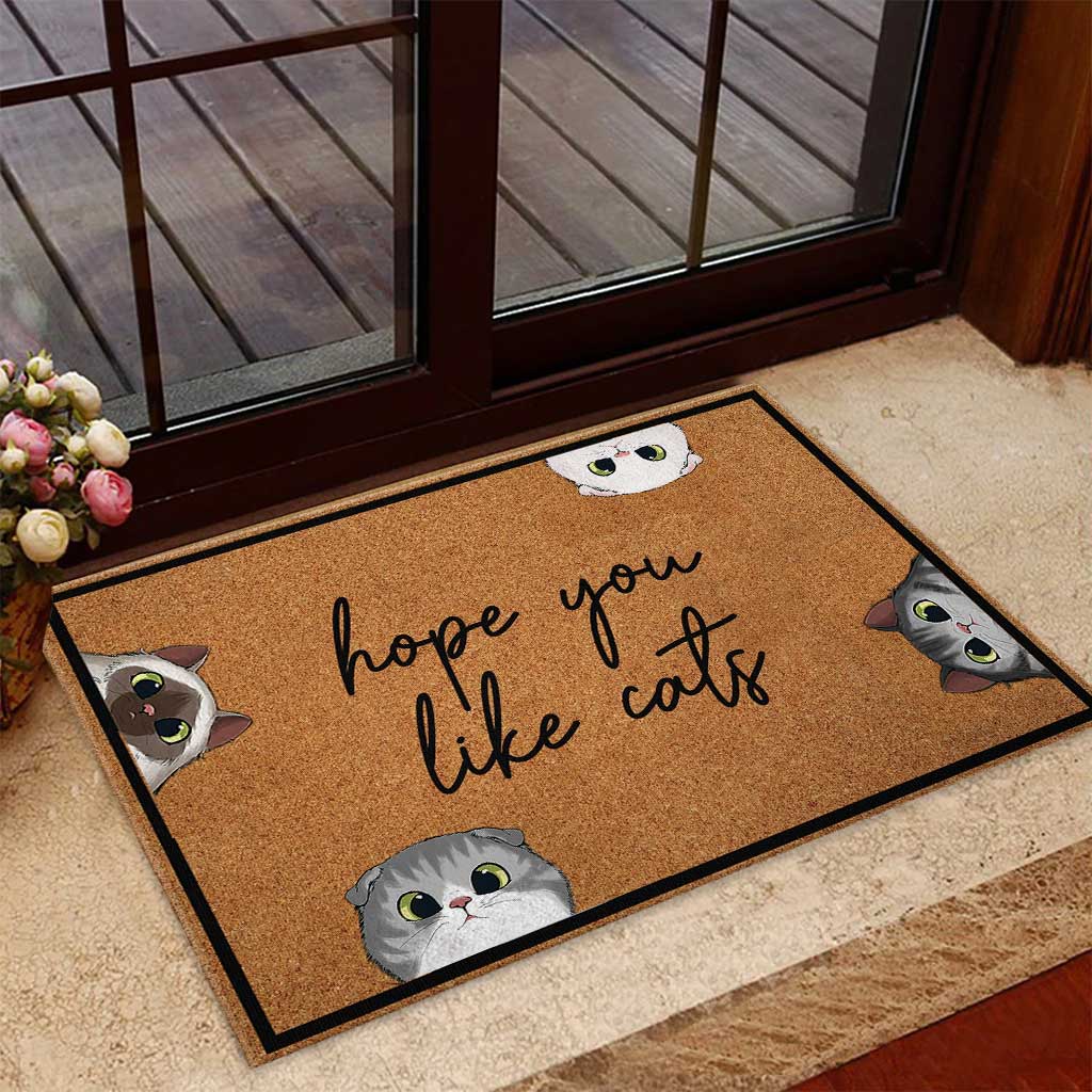 Hope You Like Cat - Personalized Cat Doormat