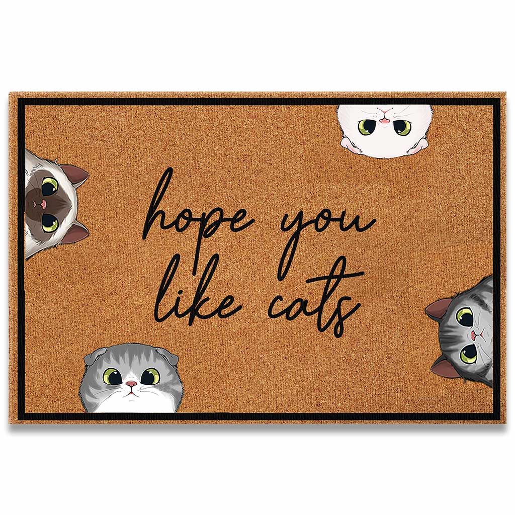 Hope You Like Cat - Personalized Cat Doormat