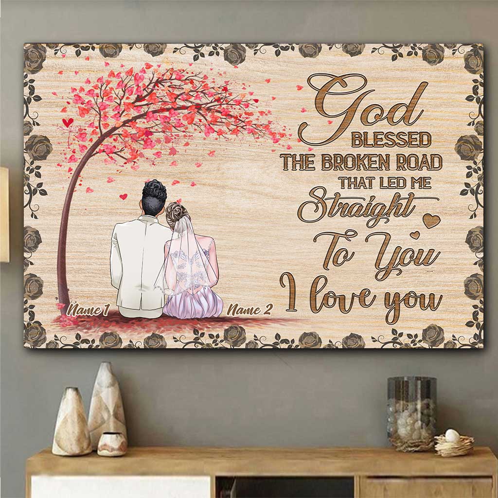 Dieu a béni le chemin difficile - Affiche personnalisée pour couples