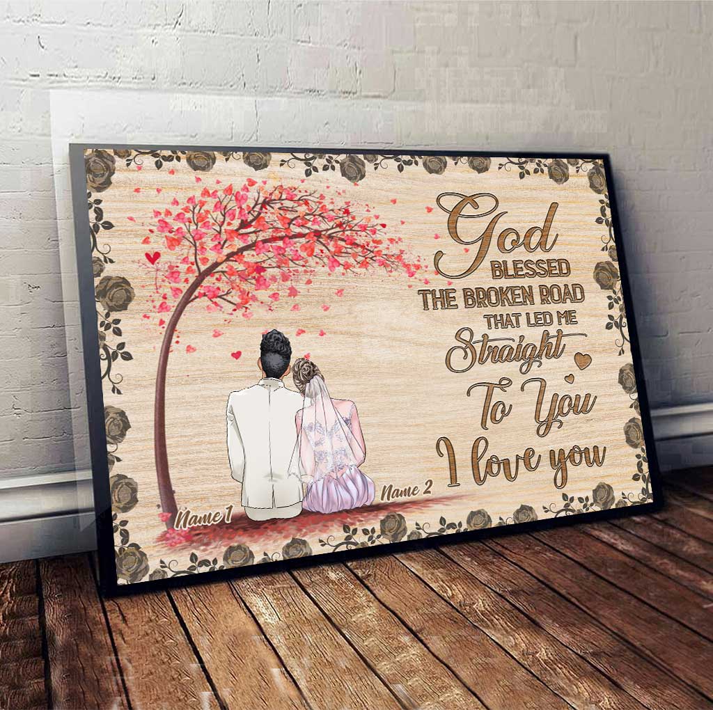 Dieu a béni le chemin difficile - Affiche personnalisée pour couples
