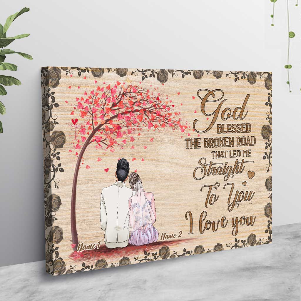 Dieu a béni le chemin difficile - Affiche personnalisée pour couples