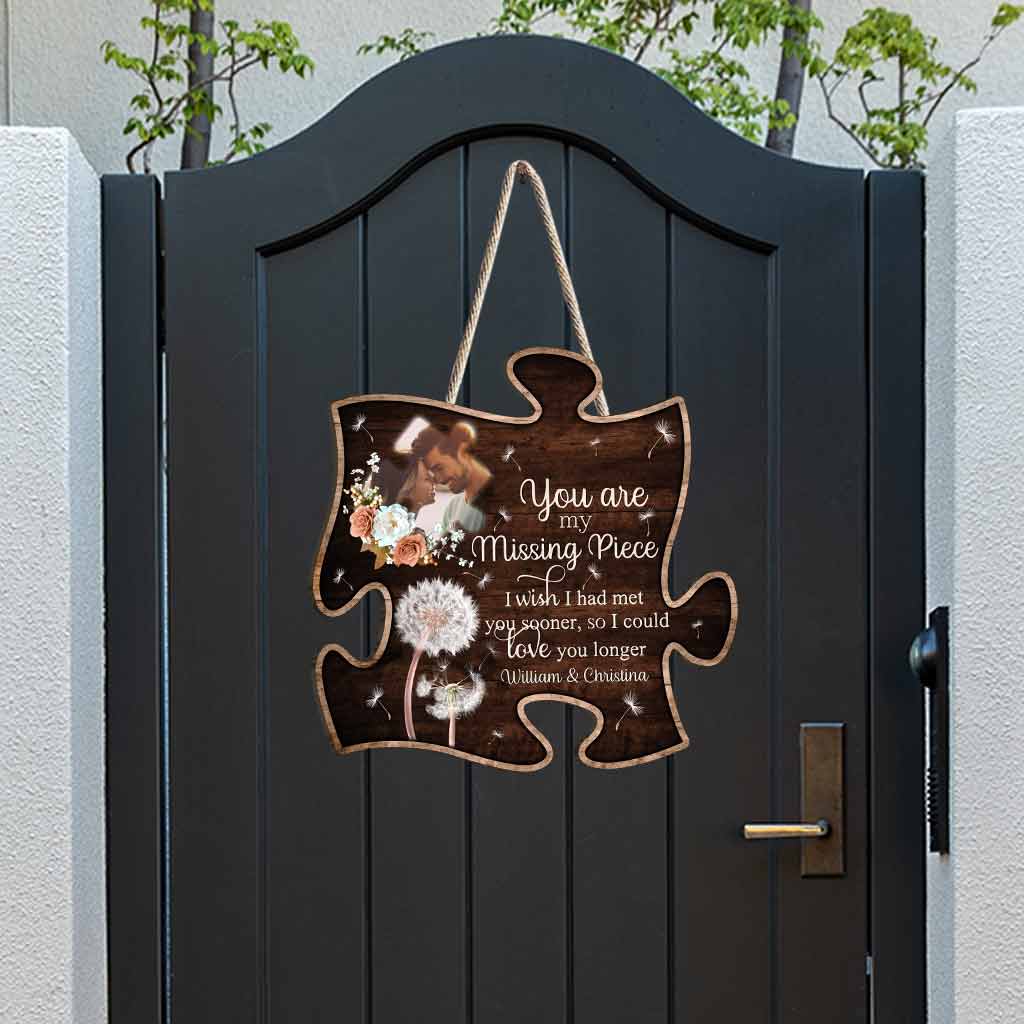 Tu es la pièce manquante de mon puzzle - Panneau en bois personnalisé pour couple