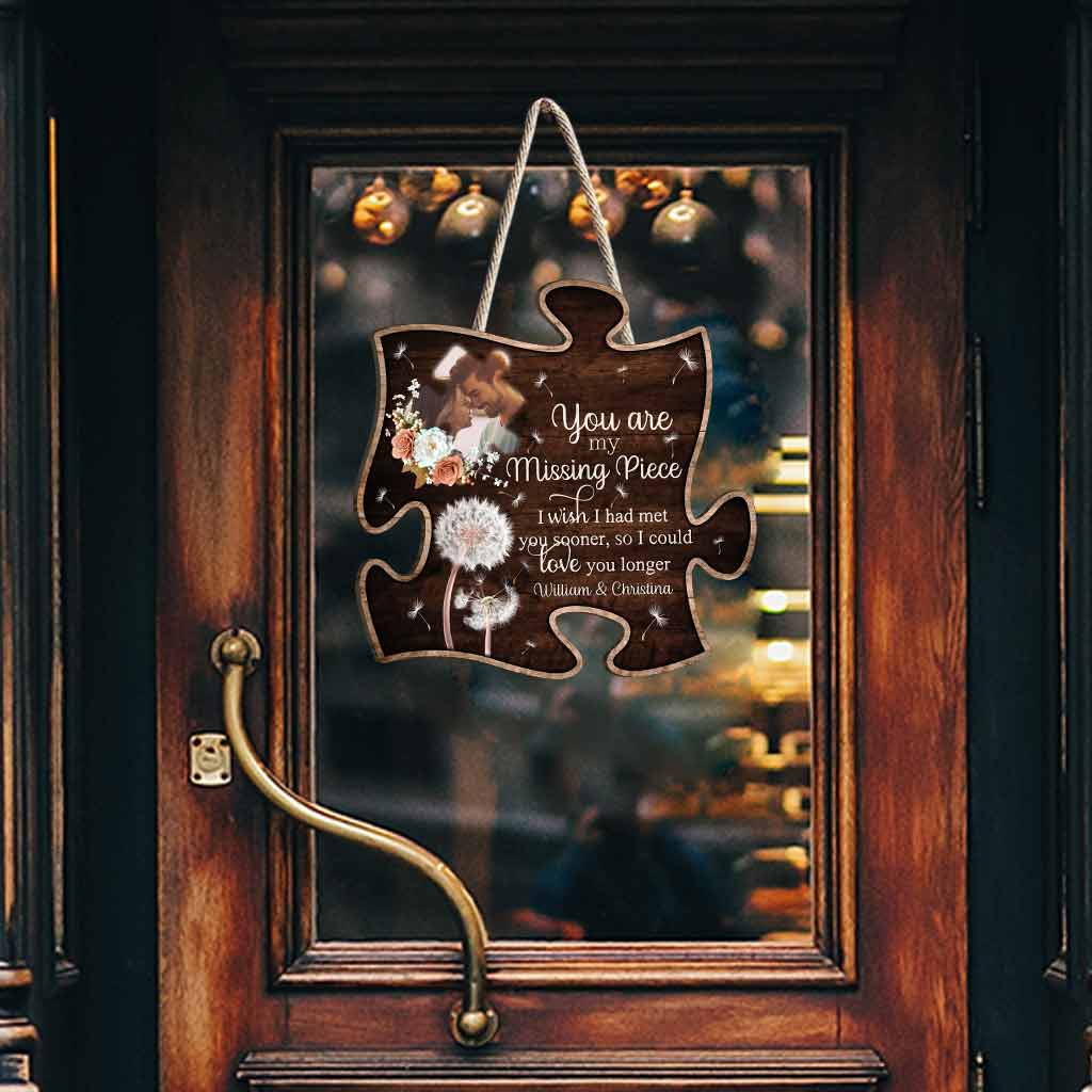 Tu es la pièce manquante de mon puzzle - Panneau en bois personnalisé pour couple