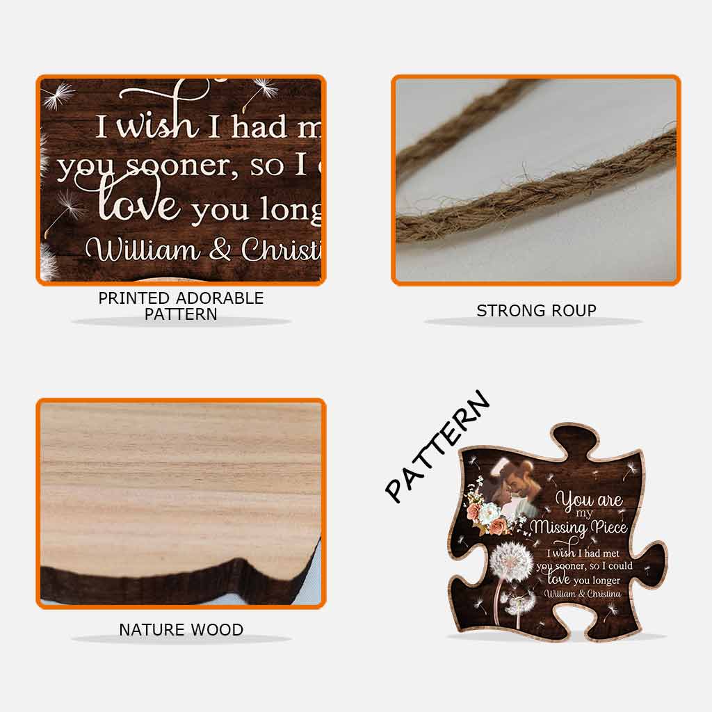 Tu es la pièce manquante de mon puzzle - Panneau en bois personnalisé pour couple