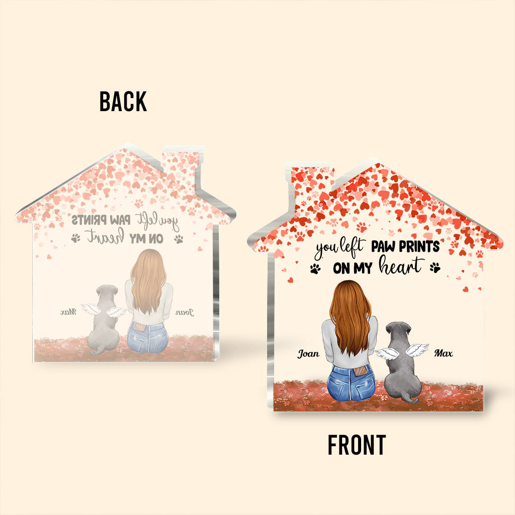 À jamais dans mon cœur - Cadeau pour la perte d'un chien - Plaque acrylique personnalisée