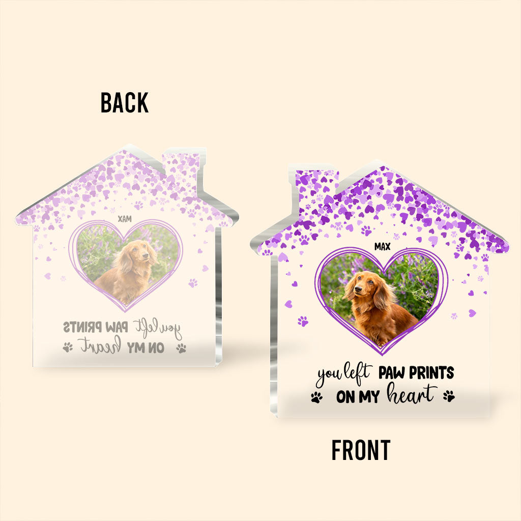 À jamais dans mon cœur - Plaque acrylique personnalisée pour chien
