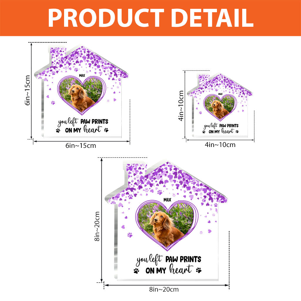 À jamais dans mon cœur - Plaque acrylique personnalisée pour chien